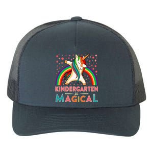 Kindergarten Is Magical Cute Rainbow Dabbing Unicorn Gift Yupoong Adult 5-Panel Trucker Hat