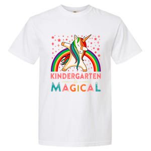 Kindergarten Is Magical Cute Rainbow Dabbing Unicorn Gift Garment-Dyed Heavyweight T-Shirt