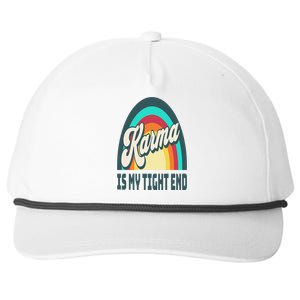 Karma Is My Tight End Snapback Five-Panel Rope Hat