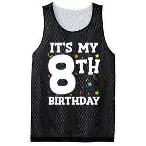 Kids Its My 8th Birthday 8 Eight Happy Birthday Boy Or Girls Mesh Reversible Basketball Jersey Tank