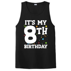 Kids Its My 8th Birthday 8 Eight Happy Birthday Boy Or Girls PosiCharge Competitor Tank