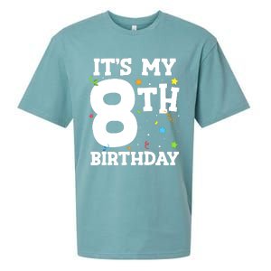 Kids Its My 8th Birthday 8 Eight Happy Birthday Boy Or Girls Sueded Cloud Jersey T-Shirt