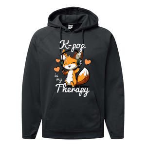 Kpop Is My Therapy Fox Korean Performance Fleece Hoodie