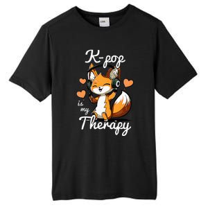 Kpop Is My Therapy Fox Korean Tall Fusion ChromaSoft Performance T-Shirt