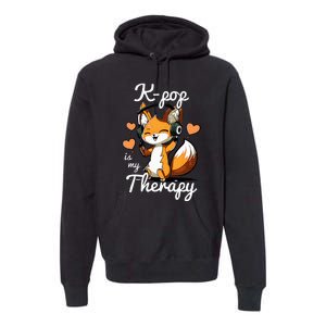 Kpop Is My Therapy Fox Korean Premium Hoodie