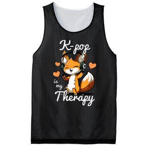 Kpop Is My Therapy Fox Korean Mesh Reversible Basketball Jersey Tank