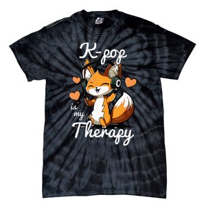 Kpop Is My Therapy Fox Korean Tie-Dye T-Shirt