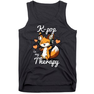 Kpop Is My Therapy Fox Korean Tank Top