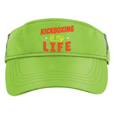 Kickboxing Is My Life Funny Kickboxer Adult Drive Performance Visor