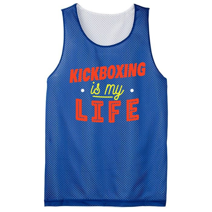 Kickboxing Is My Life Funny Kickboxer Mesh Reversible Basketball Jersey Tank