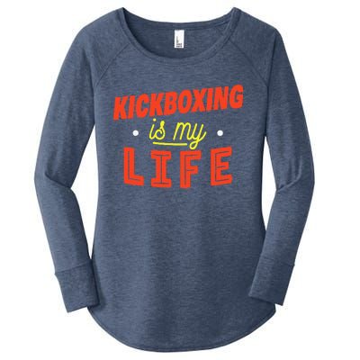 Kickboxing Is My Life Funny Kickboxer Women's Perfect Tri Tunic Long Sleeve Shirt