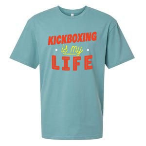 Kickboxing Is My Life Funny Kickboxer Sueded Cloud Jersey T-Shirt