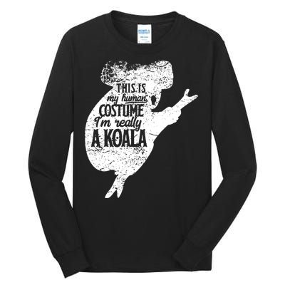 Koala Is My Human Costume Love Australian Koalas Kids Tall Long Sleeve T-Shirt