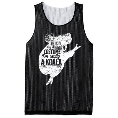 Koala Is My Human Costume Love Australian Koalas Kids Mesh Reversible Basketball Jersey Tank