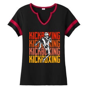 Kickboxing Is My Favorite Season For Kickboxer Ladies Halftime Notch Neck Tee