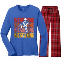 Kickboxing Is My Favorite Season For Kickboxer Women's Long Sleeve Flannel Pajama Set 