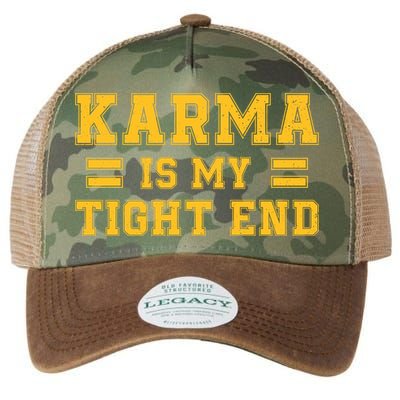 Karma Is My Tight End Legacy Tie Dye Trucker Hat