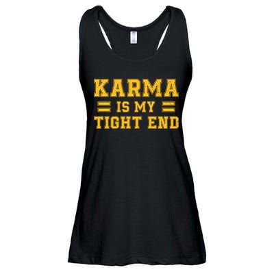 Karma Is My Tight End Ladies Essential Flowy Tank