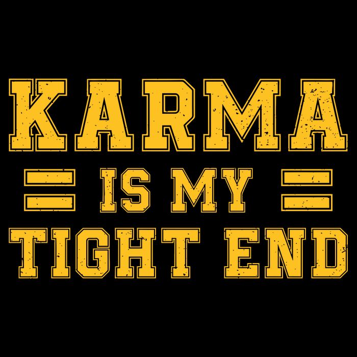 Karma Is My Tight End Cropped Pullover Crew