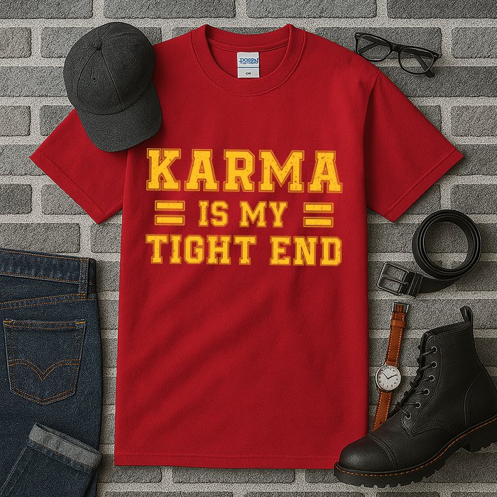 Karma Is My Tight End Tall T-Shirt