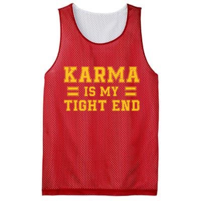 Karma Is My Tight End Mesh Reversible Basketball Jersey Tank