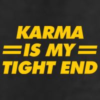Karma Is My Tight End Kansas Football Beanie