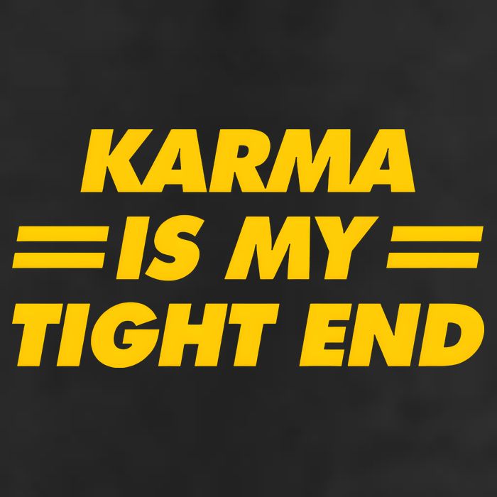 Karma Is My Tight End Kansas Football Beanie