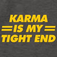 Karma Is My Tight End Kansas Football Vector Backpack
