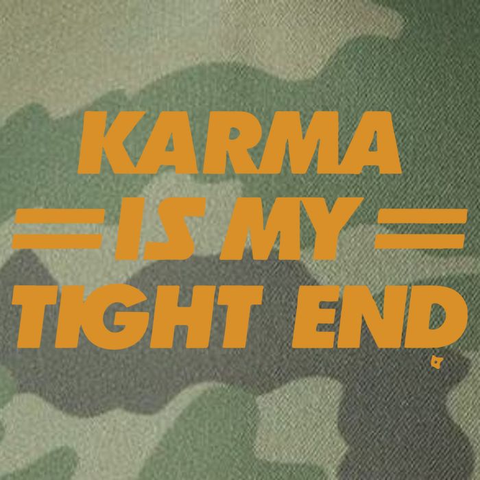 Karma Is My Tight End Kansas Legacy Tie Dye Trucker Hat