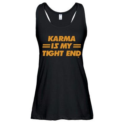 Karma Is My Tight End Kansas Ladies Essential Flowy Tank