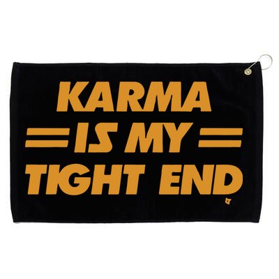 Karma Is My Tight End Kansas Grommeted Golf Towel