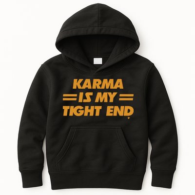 Karma Is My Tight End Kansas Kids Hoodie