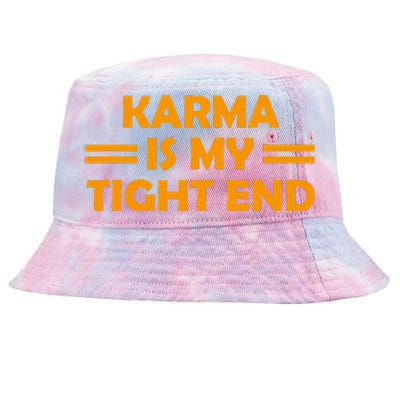 Karma Is My Tight End Tie-Dyed Bucket Hat