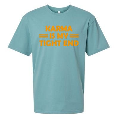 Karma Is My Tight End Sueded Cloud Jersey T-Shirt