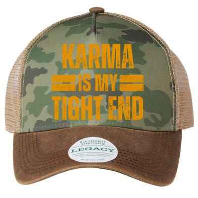 Karma Is My Tight End Legacy Tie Dye Trucker Hat