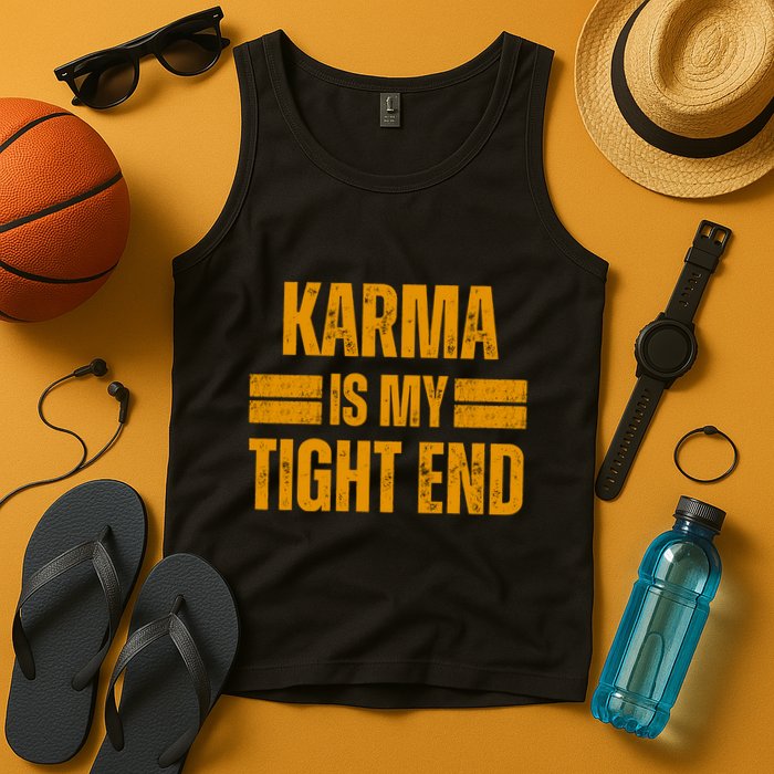 Karma Is My Tight End Tank Top