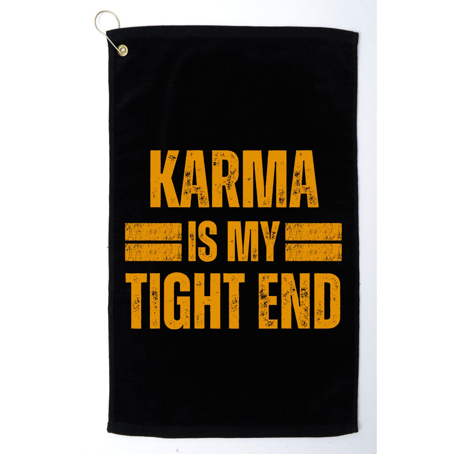 Karma Is My Tight End Golf Towel