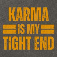 Karma Is My Tight End Cotton Canvas Backpack