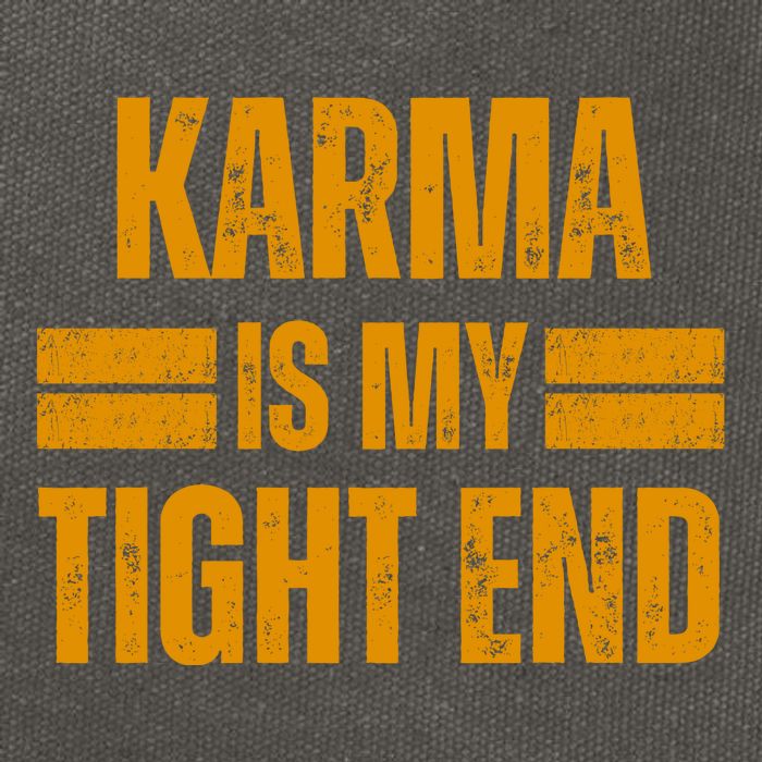 Karma Is My Tight End Cotton Canvas Backpack