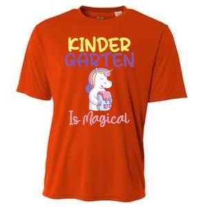 Kindergarten Is Magical Unicorn Gift Cooling Performance Crew T-Shirt