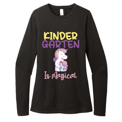 Kindergarten Is Magical Unicorn Gift Womens CVC Long Sleeve Shirt