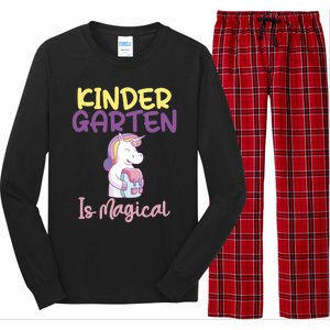 Kindergarten Is Magical Unicorn Gift Long Sleeve Pajama Set