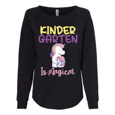 Kindergarten Is Magical Unicorn Gift Womens California Wash Sweatshirt