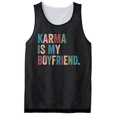 Karma Is My Boy Friend Karma Is Cat Funny Music Mesh Reversible Basketball Jersey Tank