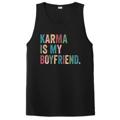 Karma Is My Boy Friend Karma Is Cat Funny Music PosiCharge Competitor Tank