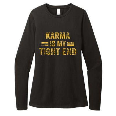 Karma is My Tight End  Womens CVC Long Sleeve Shirt