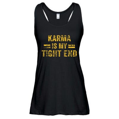 Karma is My Tight End  Ladies Essential Flowy Tank