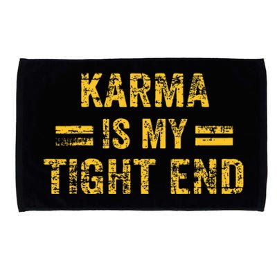 Karma is My Tight End  Microfiber Hand Towel