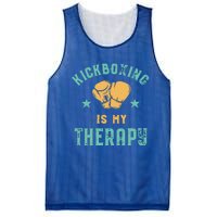 Kickboxing Is My Therapy Sarcastic Funny Boxing Kickboxer Great Gift Mesh Reversible Basketball Jersey Tank