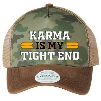 Karma Is My Tight End Legacy Tie Dye Trucker Hat